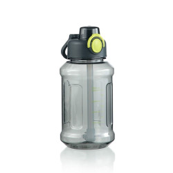 Water Bottle Transparent Black, 850 Ml