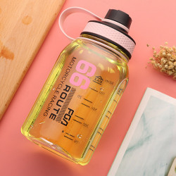 Water Bottle Transparent Pink Led, 900 Ml