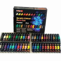 Amigo Acrylic Color Paint Set, 48 Pieces