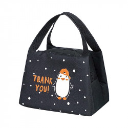 Amigo Lunch Bag, Penguin Design Black Color