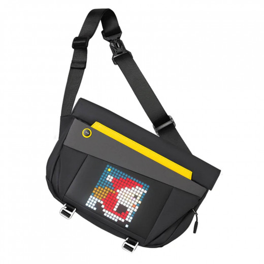 Divoom Pixoo Slingbag-V 16x16 Pixel LED Display Messenger Bag, White Color