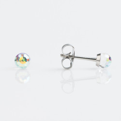 Studex Studex Tiny Tips Crystal Ball Stainless Earrings, 4mm