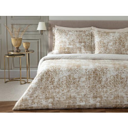 Madame Coco Ivonne King Size Silk Satin Duvet Cover Set - Beige