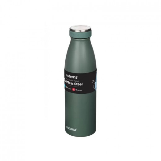 Sistema Stainless Steel Bottle 500ml - Olive Green