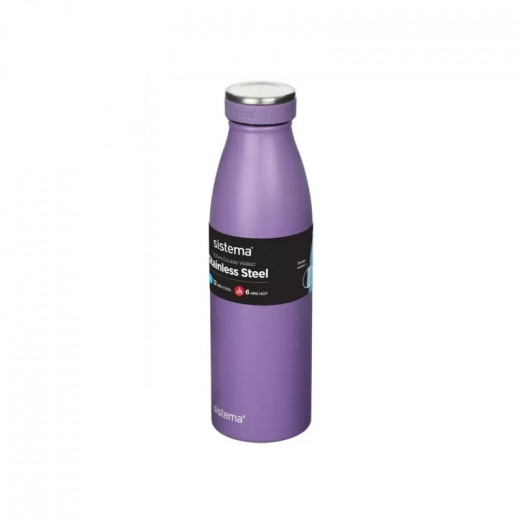 Sistema Stainless Steel Bottle 500ml - Purple