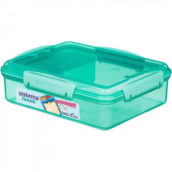 Sistema Lunch Snack Attack Duo, 975 ml, Assorted Colours - Green