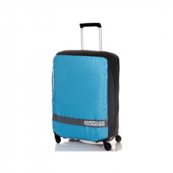 American Tourist Foldable Luggage Cover, Blue Color