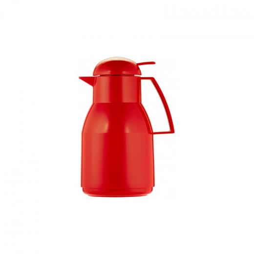 Helios Top Push Vacuum Jug, Red, 1L