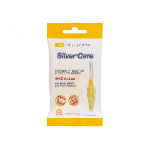 Silver Care Fine Interdental Brushes, 8 Pieces