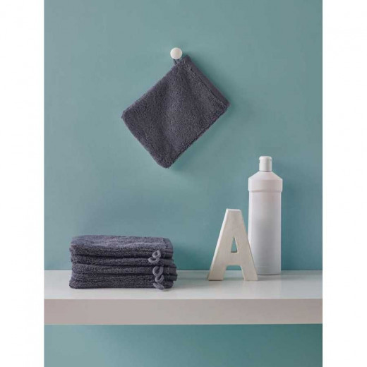 Aquanova London Washcloth,Dark Grey Color, 16*22 Cm