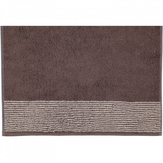 Cawo Two-Tone Guest Towel, Brown Color, 30*50 Cm