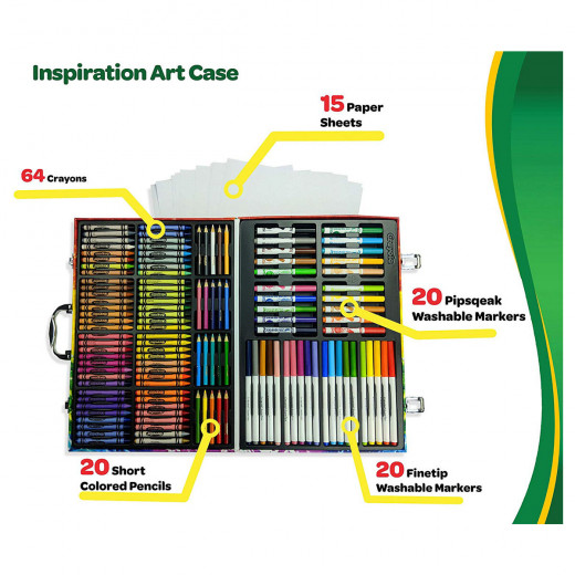 Crayola Inspiration Art Case with Crayons, Coloring Pencils and Markers - 140 Pieces