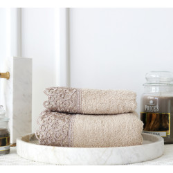 Dreams Ramage Towels - Dark Beige 2 Pieces