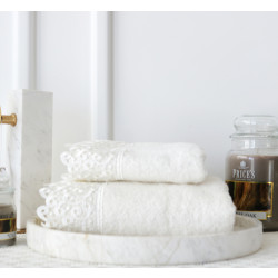 Dreams Ramage Towels - White 2 Pieces