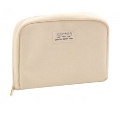 Case For Pencil / Makeup , Large Capacity, Beige Color