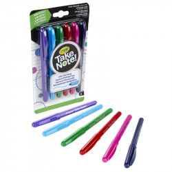 Crayola Take Note! Ultra-Fine Washable Felt-Tip Marker Pen, Pack of 6