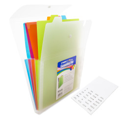 BAZIC, Poly Expanding,5-Pocket Letter, Vertical File