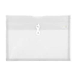 Bazic Document Holder, Letter Size String Envelope w/ PDQ, Transparent