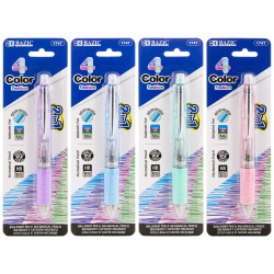 Bazic Mechanical Pencil & Pen With Grip, 4 Pieces