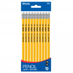 Bazic Wood Yellow Pencil, 10 Pencils