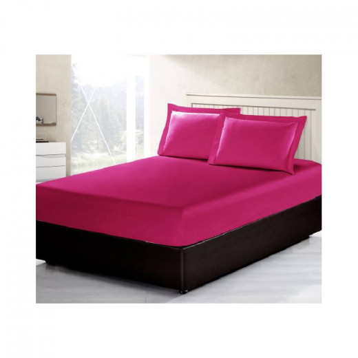 ARMN Vero, Single Fitted Sheet, Dark Fuchsia , 2 pieces