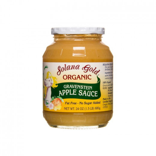 Solana Gold Organics Gravenstein Apple Sauce in Glass, Organic