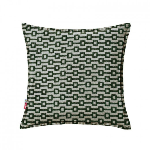 ARMN Azure Cushion Cover, Green & Cream Color, 45x45 Cm