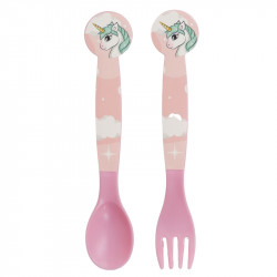 Stor Pp Cutlery Set In Polybag Unicorn Range 2 Pieces