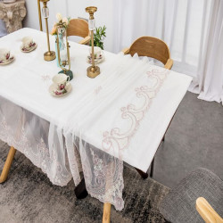 ARMN La Rochelle Table Set Color Light Beige 250 x 150 Cm 9 Pieces