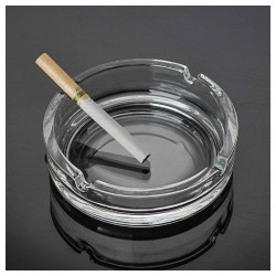 ARMN Selency Round Glass Ashtray, Transparent Color, 10.5cm