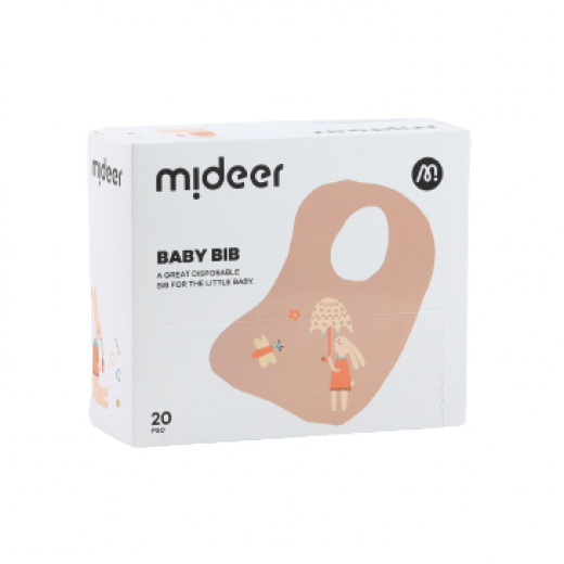 Mideer Disposable Baby Bib - Pink Bunny 20pcs