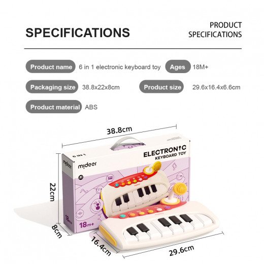 Mideer 6 in 1 Electronic Keyboard Toy