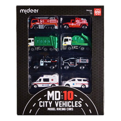 Mideer Alloy Racing Cars - City Vehicles 10pcs