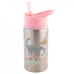 Stephen Joseph Stainless Steel Water Bottles - Pink Dino