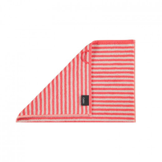 Cawo Two-Tone Washcloth, Watermelon Color, 30x30 Cm