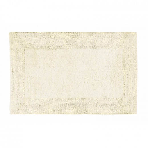 Fazzini Cotton Bath Rug, Cream Color, 60x110cm