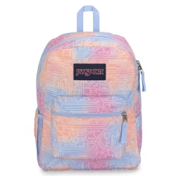 JanSport Backpack Big Student Neon Daisy, Orange & Purple Color