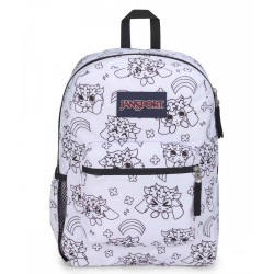 JanSport Cross Town Backpack Anime Emotions, White & Black