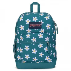 JanSport Cross Town Plus Backpack, Green & Purple Color 17"