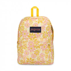 Jansport Superbreak Plus Backpacks, Pink & Yellow Color