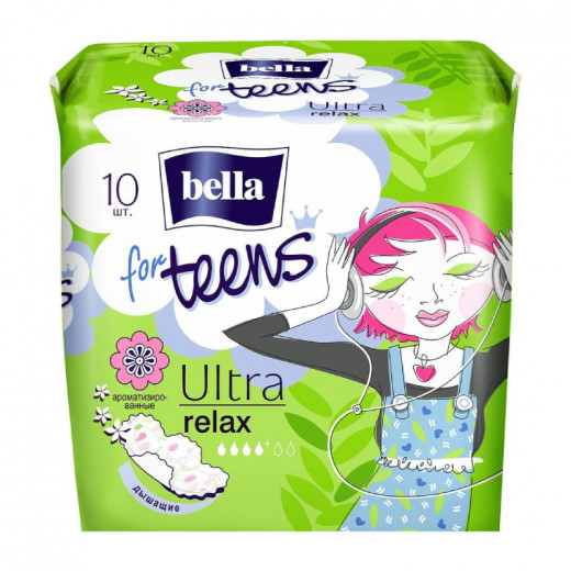 Bella For Teens Relax Pads, 10 Pieces