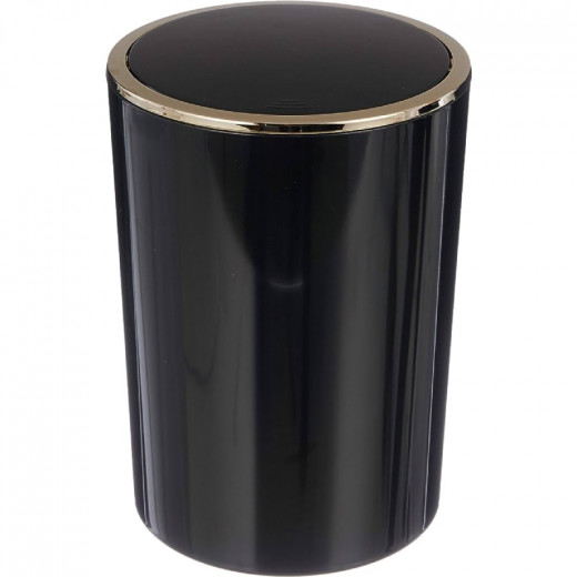 Primanova Lenox Waste Bin, Black & Gold, 6L