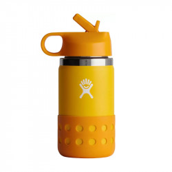 Hydro Flask | Stainless Steel Wide Mouth Straw Lid Bottle, Orange 354 ml