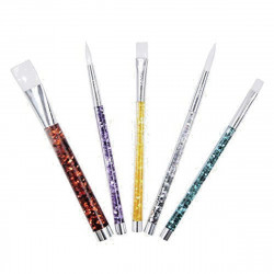 Bazic Paint Brush Set with Liquid Glitter, 5 Pieces