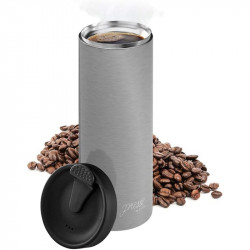 bobble French Coffee Presse, On-The-Go use, Quick Brew, Slim Design, Triple Wall Insulation, 14 oz (Stainless Steel)