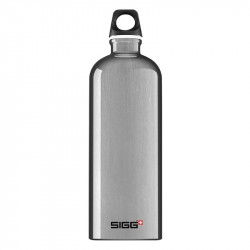 Sigg Traveller Stainless Steel Water Bottle, Silver,1.0L