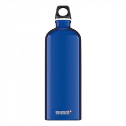 Sigg Traveller Stainless Steel Water Bottle, Dark Blue, 1.0L