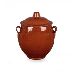 La Dehesa Clay Big Jar with Handles 800 millilitre Brown