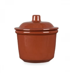 La Dehesa Clay Small Round Jar 450 millilitre Brown