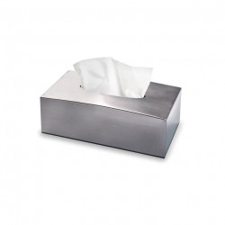 Vague Acrylic Tissue Box Metal Finish, Silver Color